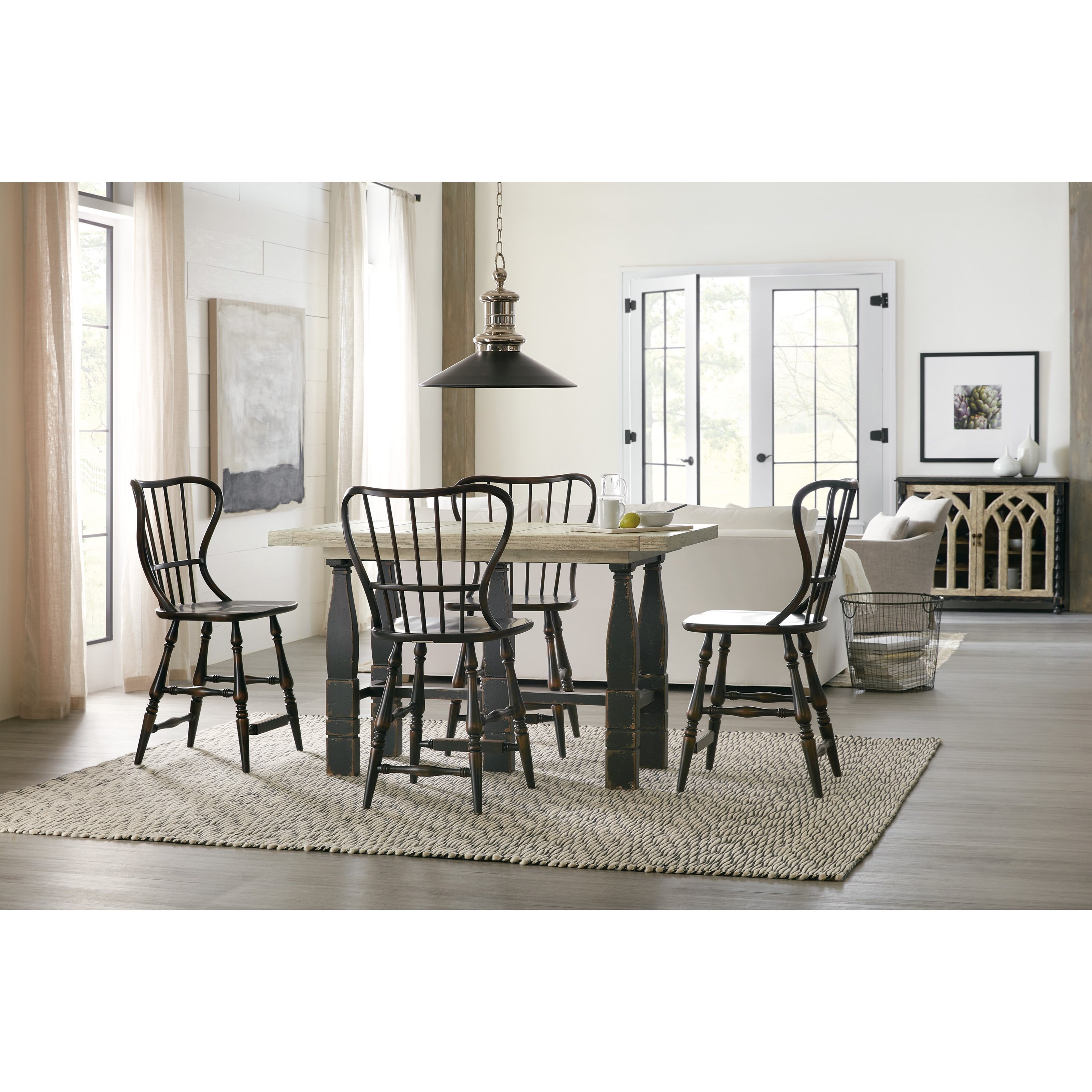 Hamilton Home Ciao Bella Rustic Spindle Back Counter Stool